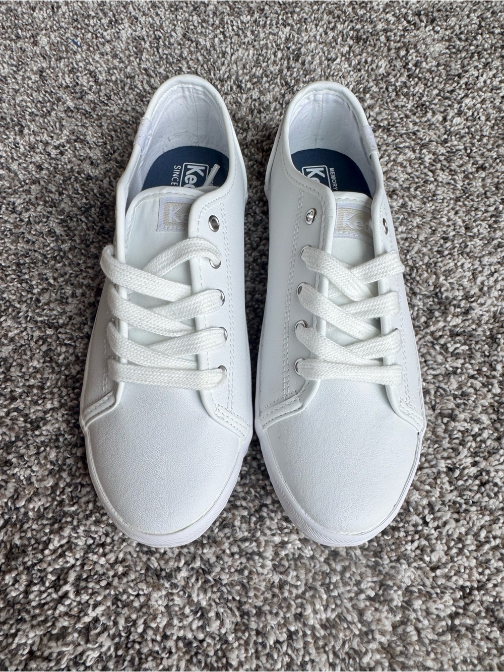Keds White Low-Top Lace-Up Sneakers